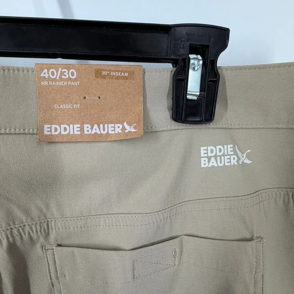Eddie Bauer Men's First Mr Rainier Hiking Pants Tan UPF 50+Men's Size 40X30 NEW